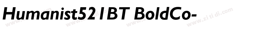 Humanist521BT BoldCo字体转换